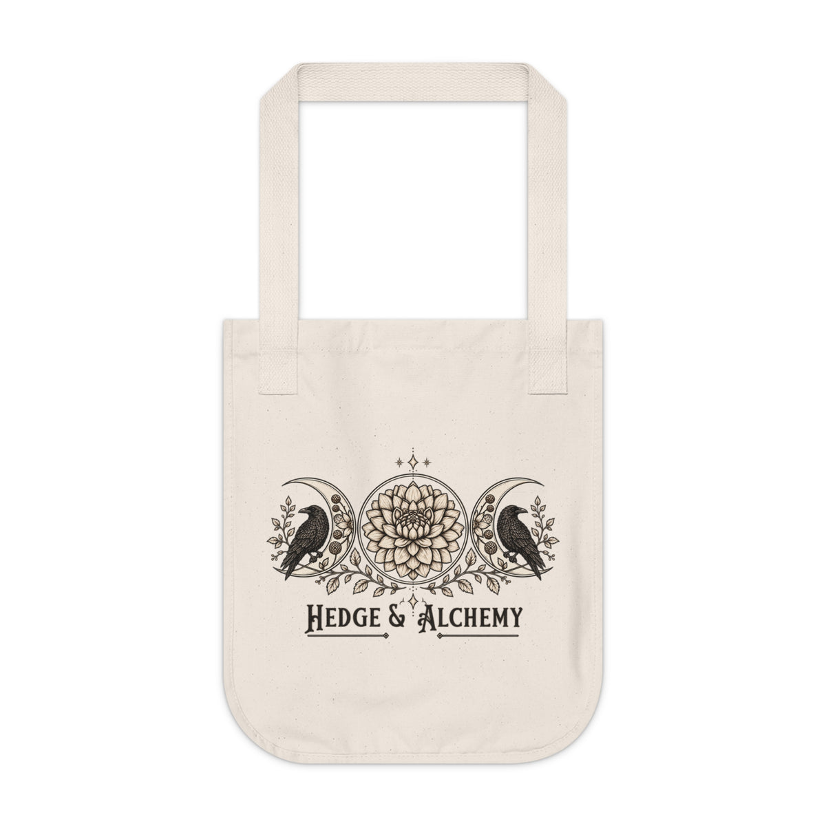 Hedge & Alchemy | Botanical Emblem Organic Cotton Tote Bag