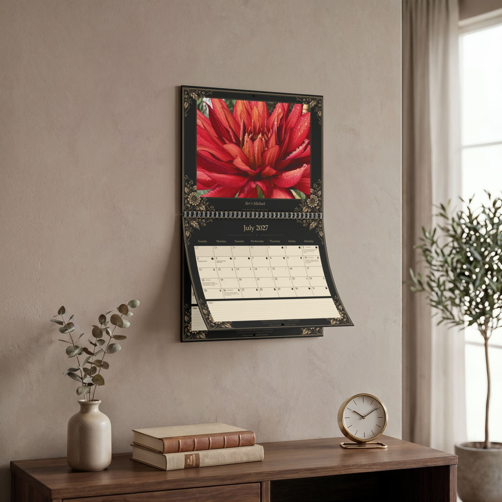 The Secret Universe | 2027 Dahlia Close Up & Lunar Gardening Wall Calendar