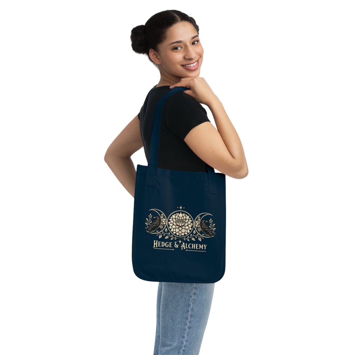 Hedge & Alchemy | Botanical Emblem Organic Cotton Tote Bag