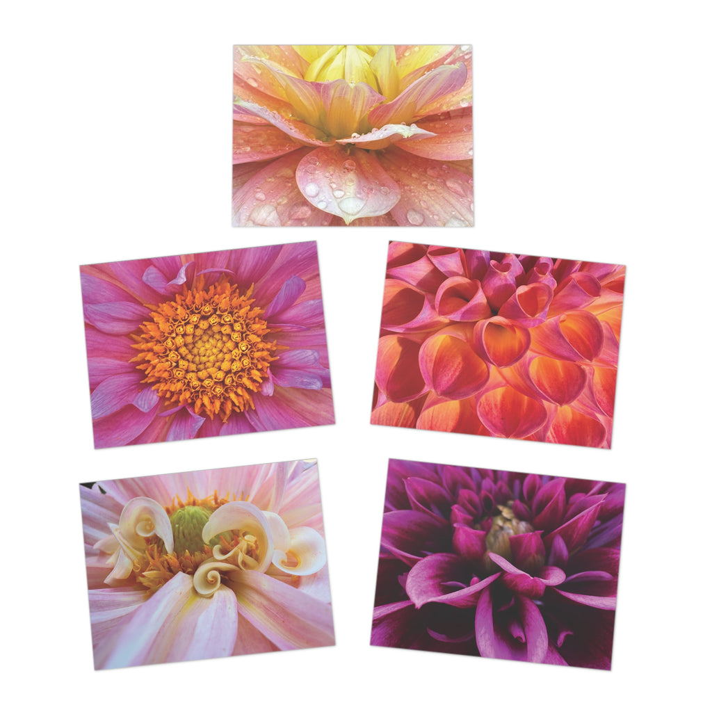 The Secret Universe | Dahlia Greeting Cards, Set of 5 (Blank Inside)