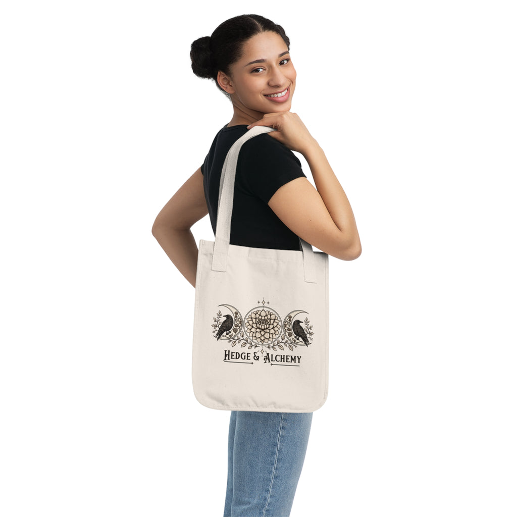 Hedge & Alchemy | Botanical Emblem Organic Cotton Tote Bag