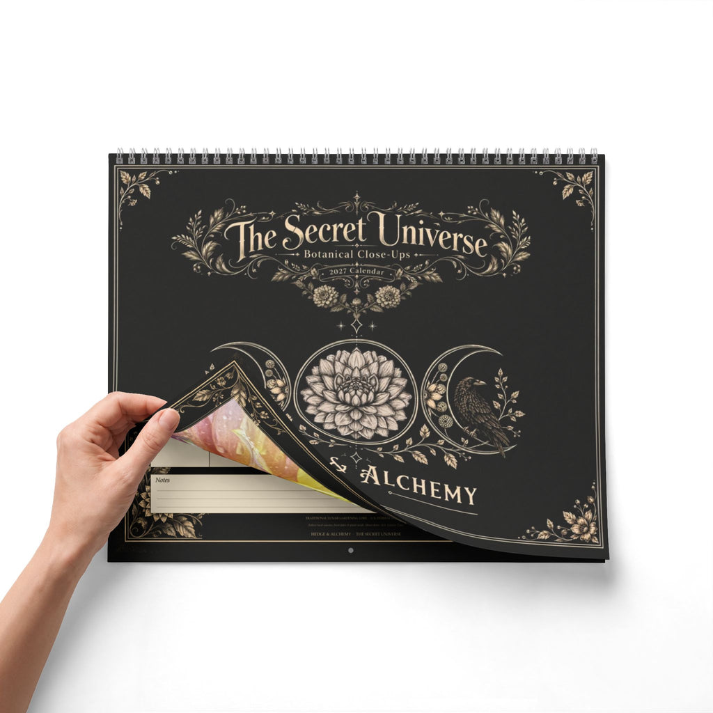 The Secret Universe | 2027 Dahlia Close Up & Lunar Gardening Wall Calendar