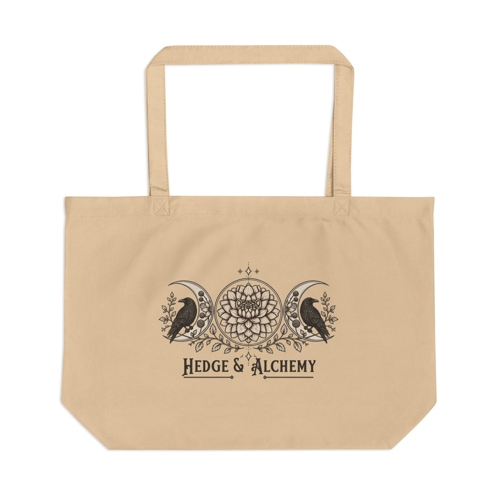 Hedge & Alchemy | Botanical Emblem Large Organic Cotton Tote Bag