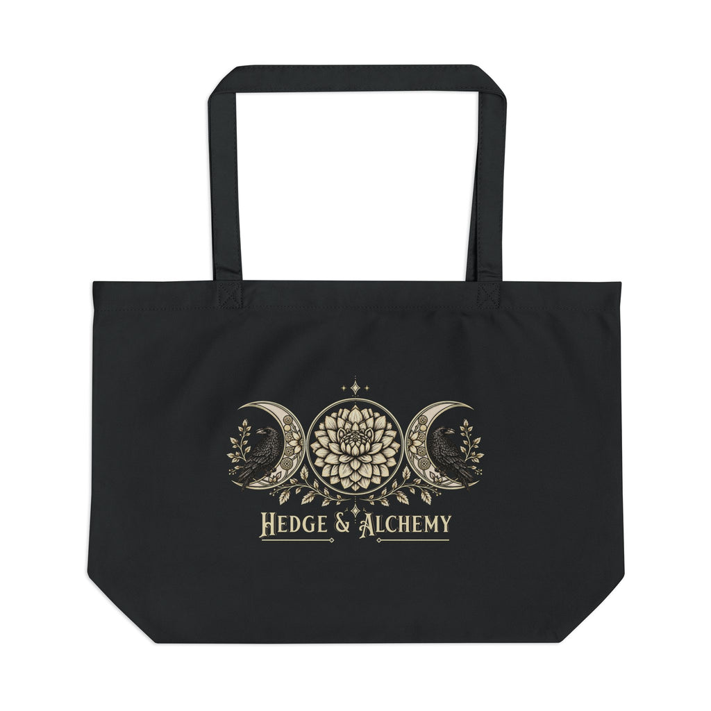 Hedge & Alchemy | Botanical Emblem Large Organic Cotton Tote Bag