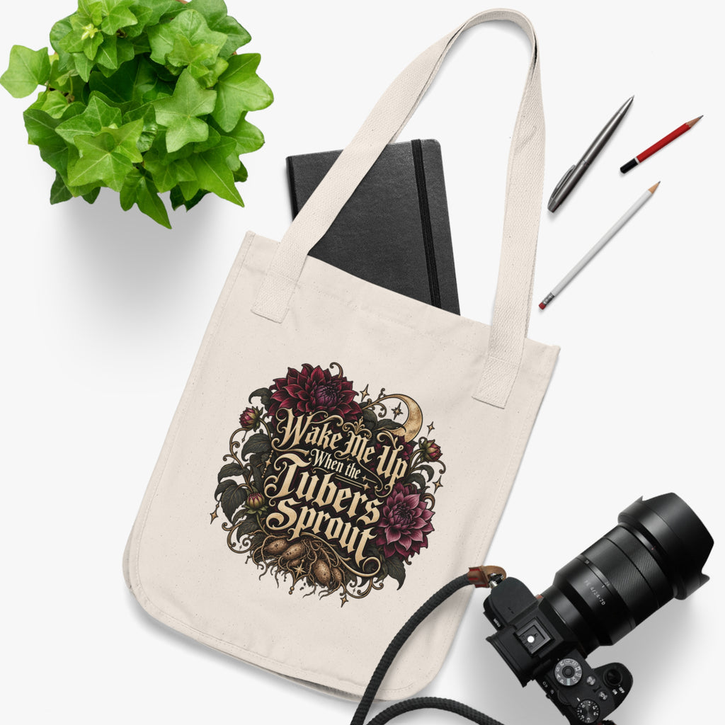 Wake Me Up Before You Tuber Sprout Organic Canvas Tote Bag