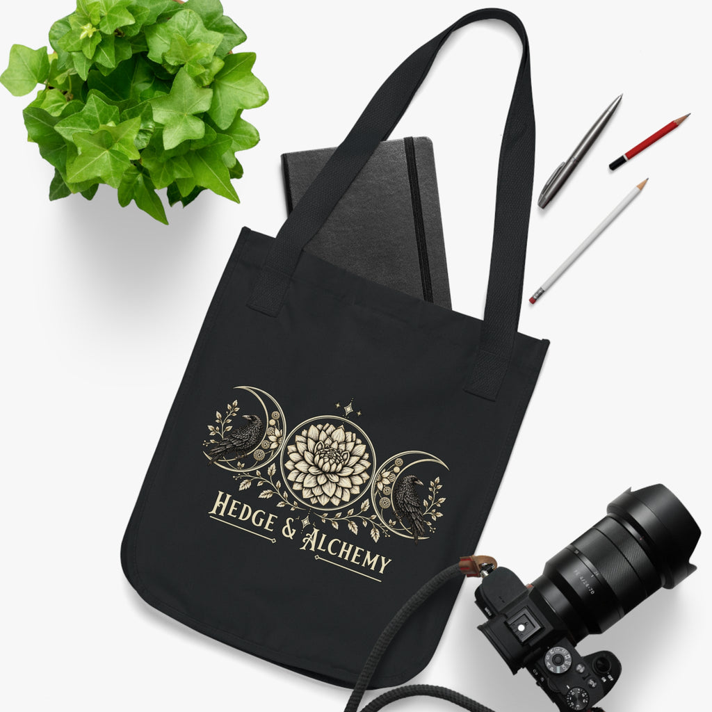 Hedge & Alchemy | Botanical Emblem Organic Cotton Tote Bag