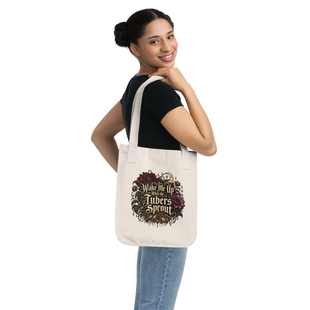 Wake Me Up Before You Tuber Sprout Organic Canvas Tote Bag