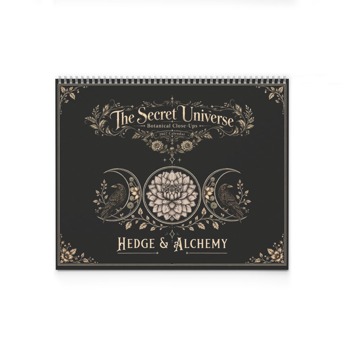 The Secret Universe | 2027 Dahlia Close Up & Lunar Gardening Wall Calendar